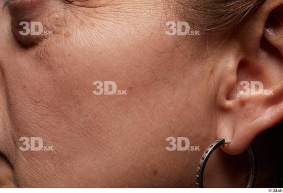 Face Cheek Ear Skin Woman Slim Wrinkles Studio photo references