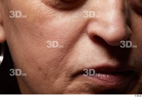 Face Mouth Nose Cheek Skin Woman Slim Wrinkles Studio photo references