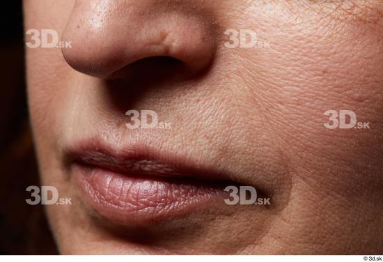 Face Mouth Nose Cheek Skin Woman Slim Wrinkles Studio photo references