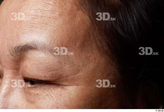 Face Hair Skin Woman Asian Chubby Wrinkles Studio photo references