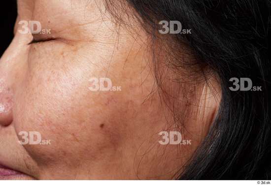 Face Cheek Hair Skin Woman Asian Chubby Wrinkles Studio photo references