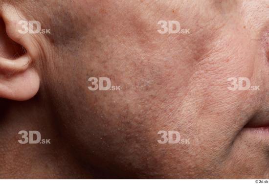 Face Cheek Ear Skin Man Slim Wrinkles Studio photo references