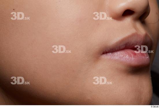 Face Mouth Nose Cheek Skin Woman Asian Slim Studio photo references