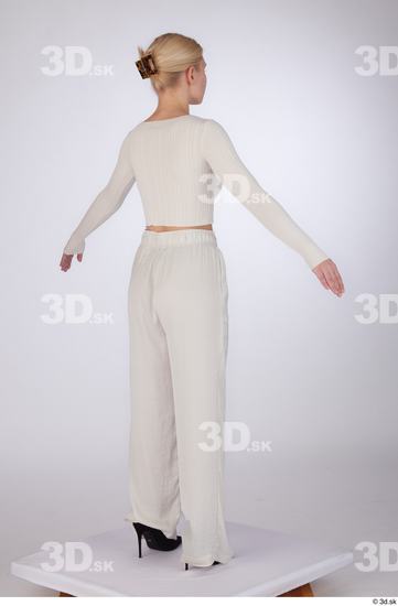 Woman White Slim Female Studio Poses