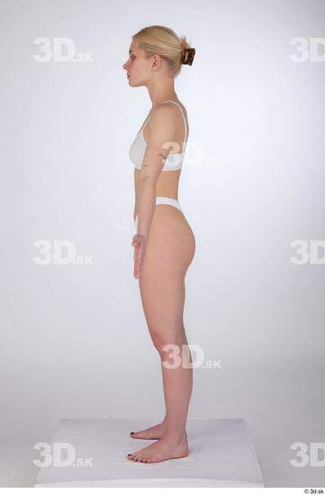 Woman White Slim Female Studio Poses