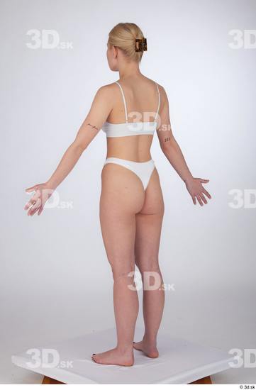 Woman White Slim Female Studio Poses