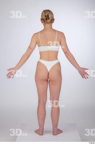 Woman White Slim Female Studio Poses