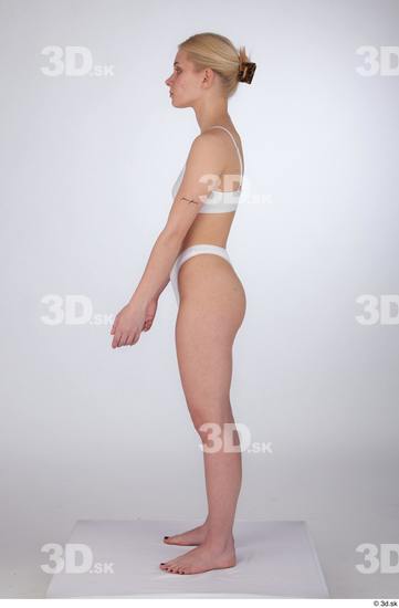 Woman White Slim Female Studio Poses