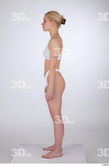 Woman White Slim Female Studio Poses