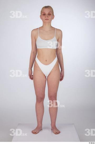 Woman White Slim Female Studio Poses