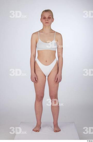 Woman White Slim Female Studio Poses