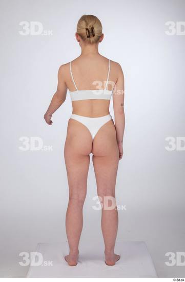 Woman White Slim Female Studio Poses