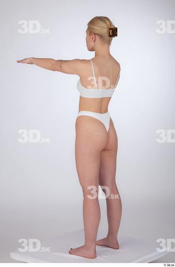 Woman White Slim Female Studio Poses