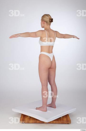 Woman White Slim Female Studio Poses