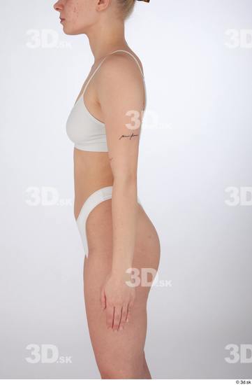 Woman White Slim Female Studio Poses