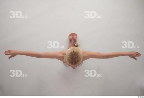 Woman White Slim Female Studio Poses