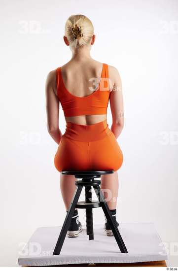 Woman White Slim Female Studio Poses