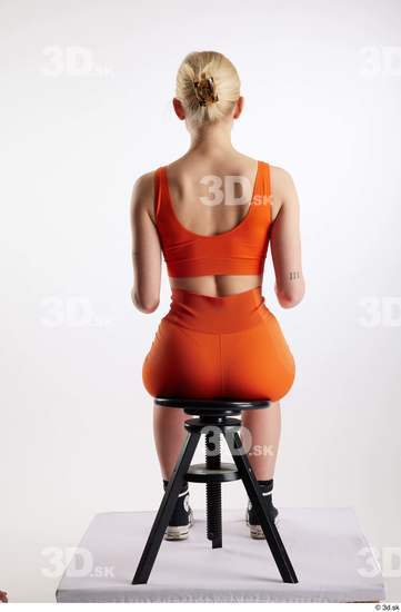 Woman White Slim Female Studio Poses