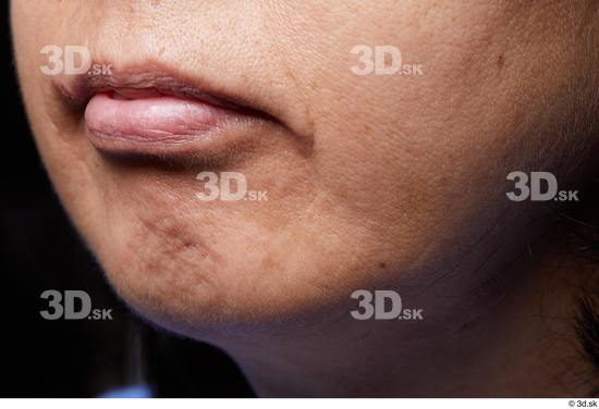 Mouth Cheek Skin Woman Slim Wrinkles Studio photo references