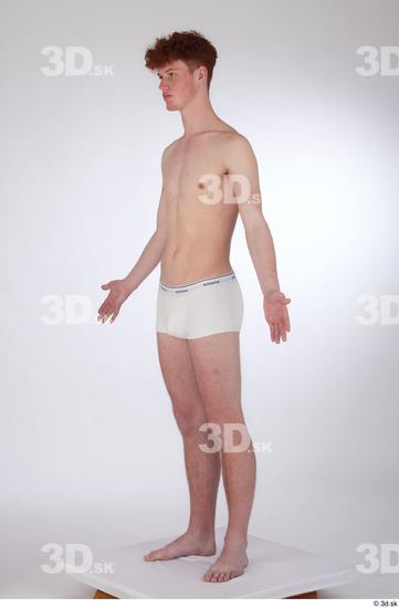 Man White Slim Male Studio Poses