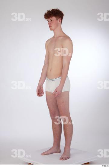 Man White Slim Male Studio Poses