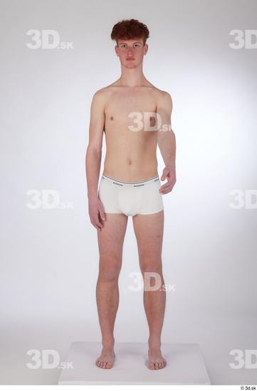 Man White Slim Male Studio Poses