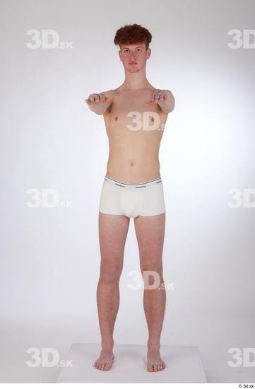 Man White Slim Male Studio Poses