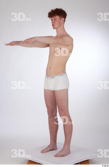 Man White Slim Male Studio Poses