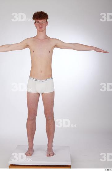 Man White Slim Male Studio Poses