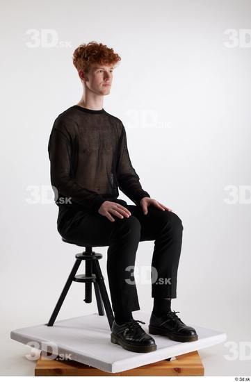 Man White Slim Male Studio Poses