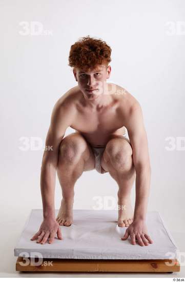 Man White Slim Male Studio Poses