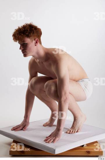 Man White Slim Male Studio Poses