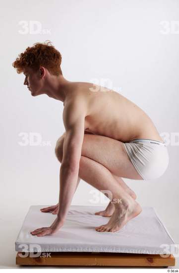 Man White Slim Male Studio Poses