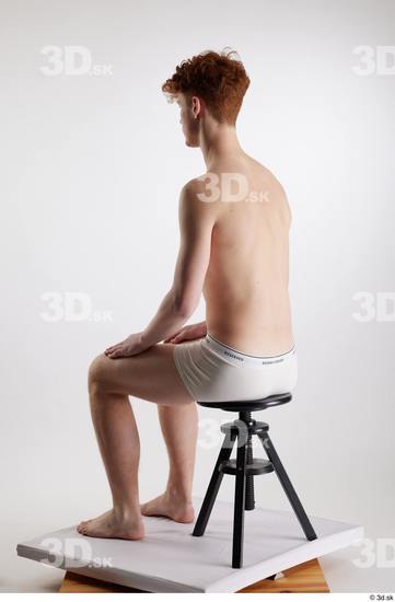 Man White Slim Male Studio Poses