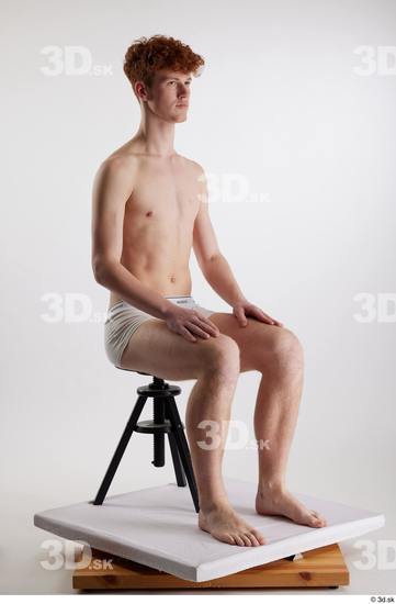 Man White Slim Male Studio Poses