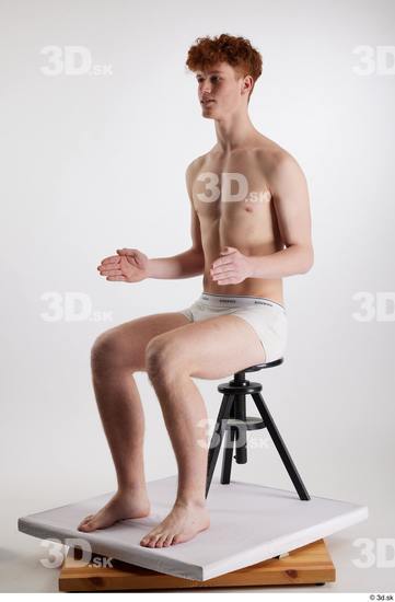 Man White Slim Male Studio Poses