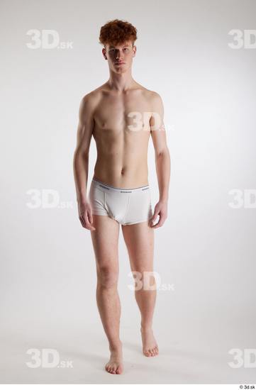 Man White Slim Male Studio Poses