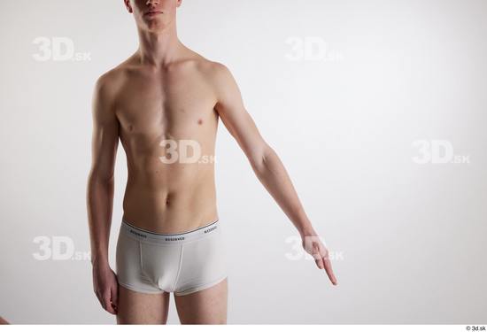 Man White Slim Male Studio Poses