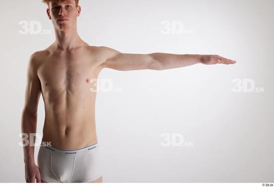 Man White Slim Male Studio Poses