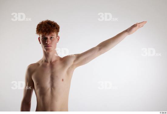 Man White Slim Male Studio Poses