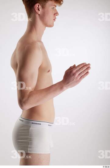 Man White Slim Male Studio Poses