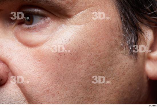 Eye Cheek Hair Skin Man Chubby Wrinkles Studio photo references