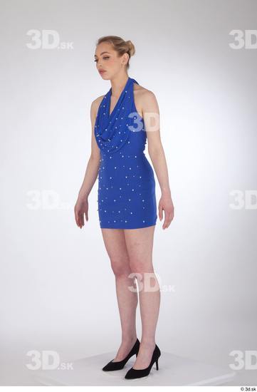 Woman White Slim Female Studio Poses