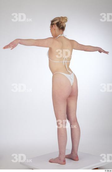 Woman White Slim Female Studio Poses