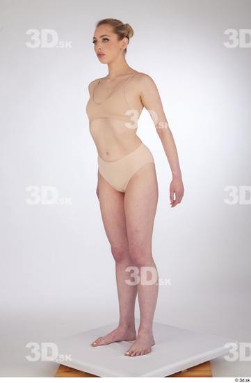 Woman White Slim Female Studio Poses