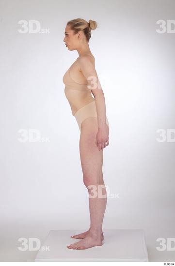 Woman White Slim Female Studio Poses