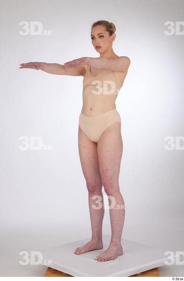 Woman White Slim Female Studio Poses