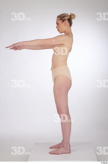 Woman White Slim Female Studio Poses