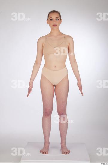 Woman White Slim Female Studio Poses