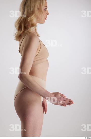 Woman White Slim Female Studio Poses